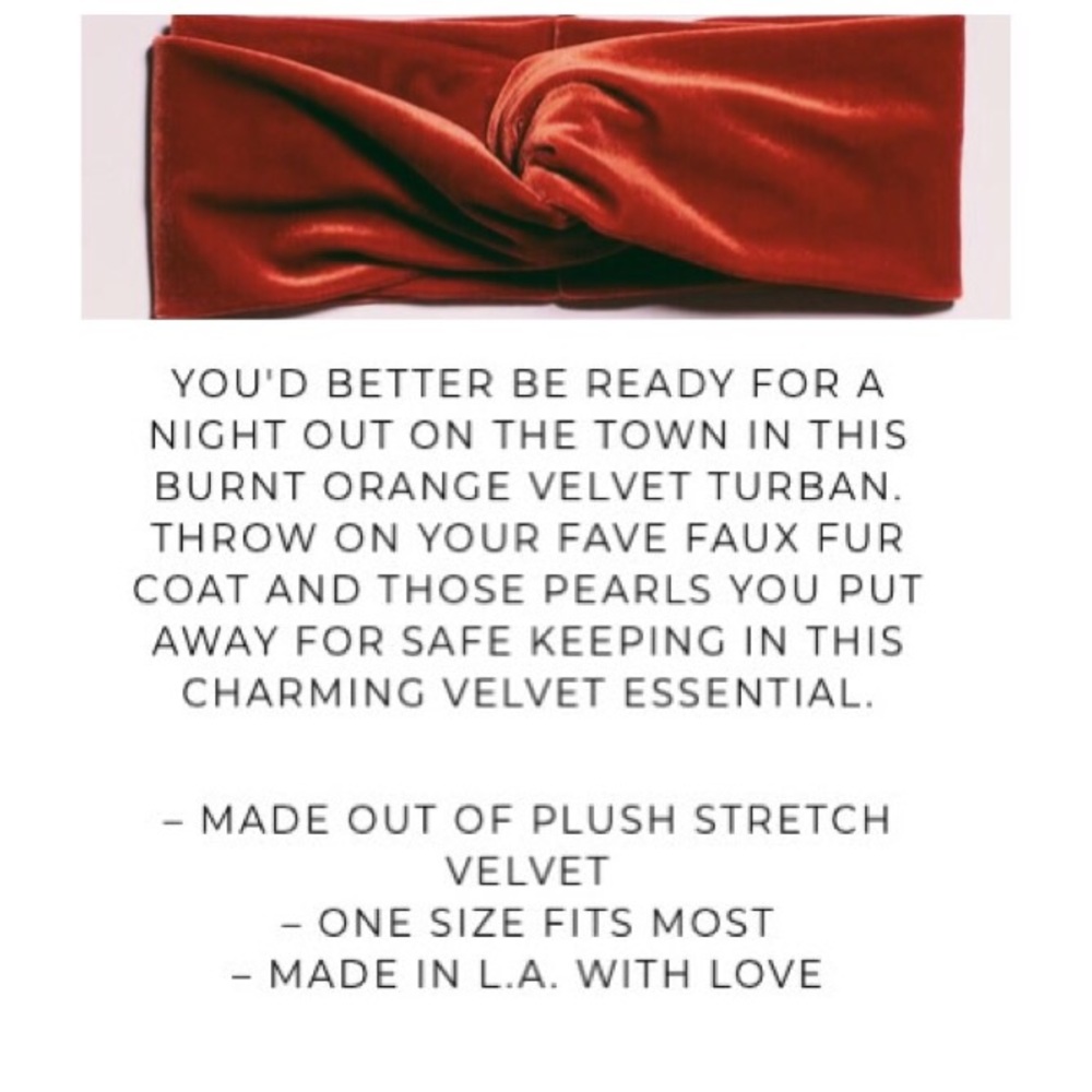 Velvet Turban From Free People Glam Retro NWT - Picture 8 of 8